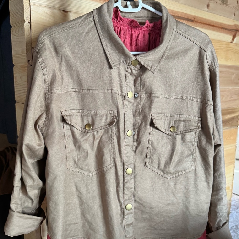 Evereve Tan Jean Jacket